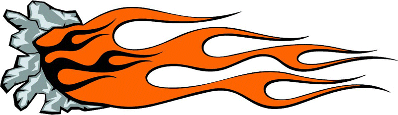 RIPOPEN_14 Ripped Open Metal with Flames Graphic Flame Decal