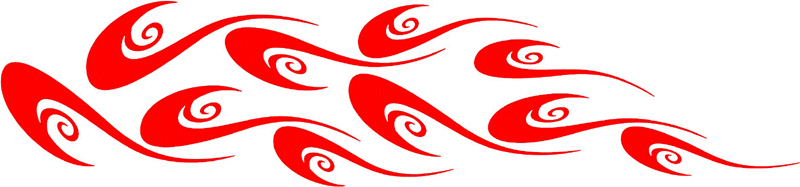 extra_45 Side Flames Graphic Flame Decal