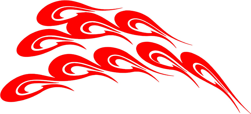 extra_46 Side Flames Graphic Flame Decal