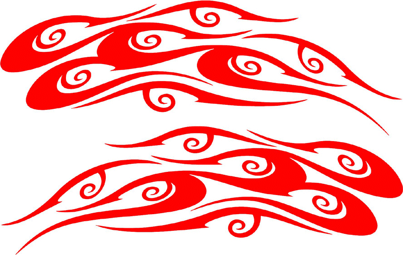 side_00 Side Flames Graphic Flame Decal