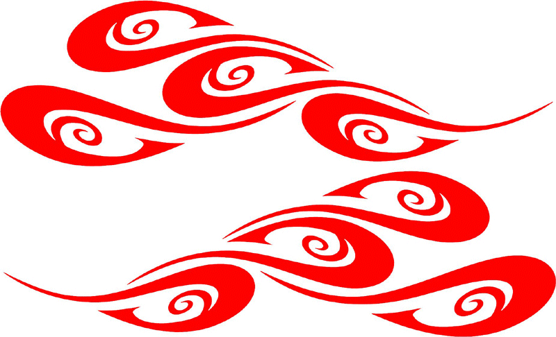 side_05 Side Flames Graphic Flame Decal