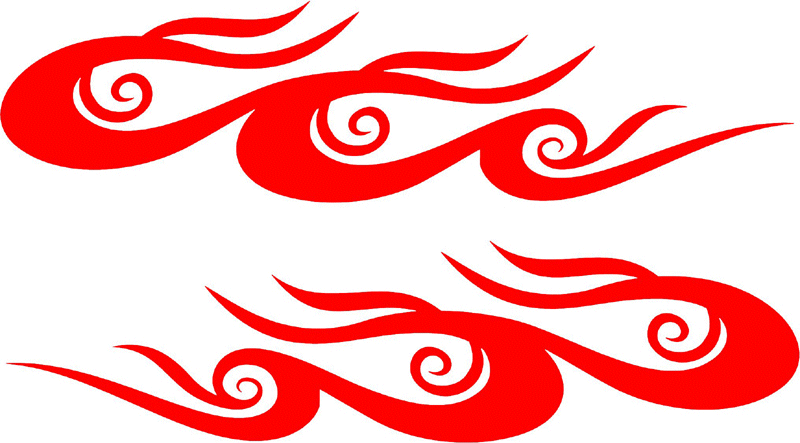 side_06 Side Flames Graphic Flame Decal