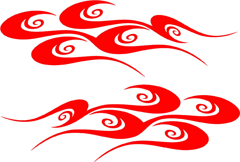 side_07 Side Flames Graphic Flame Decal