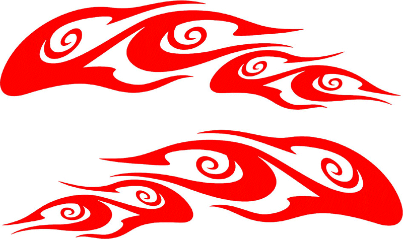 side_08 Side Flames Graphic Flame Decal
