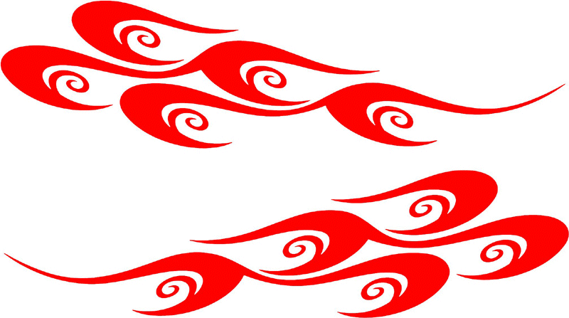 side_10 Side Flames Graphic Flame Decal