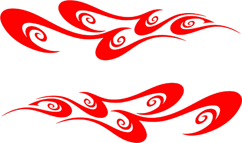 side_13 Side Flames Graphic Flame Decal