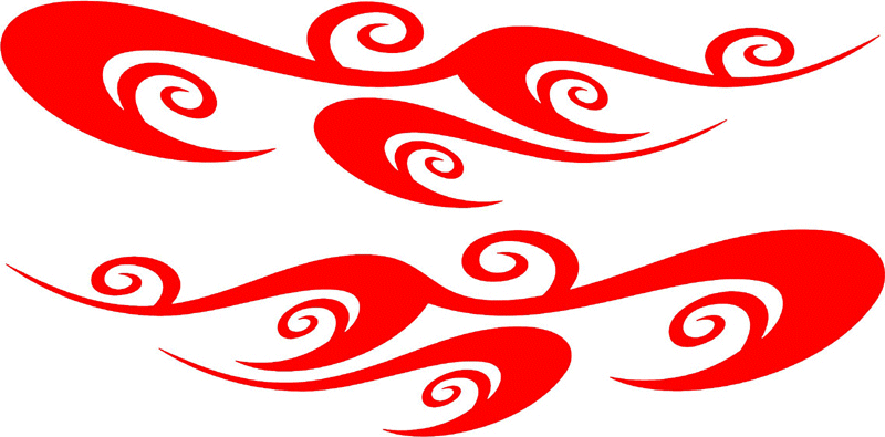 side_15 Side Flames Graphic Flame Decal