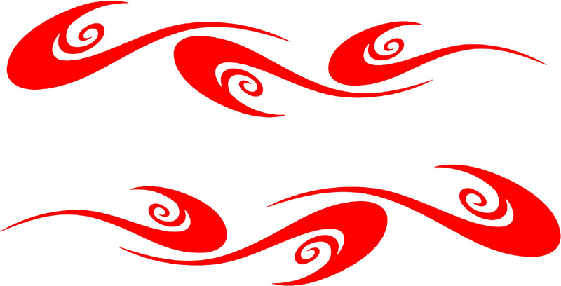 side_17 Side Flames Graphic Flame Decal