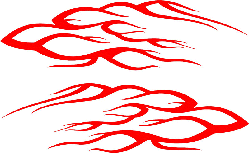 side_20 Side Flames Graphic Flame Decal