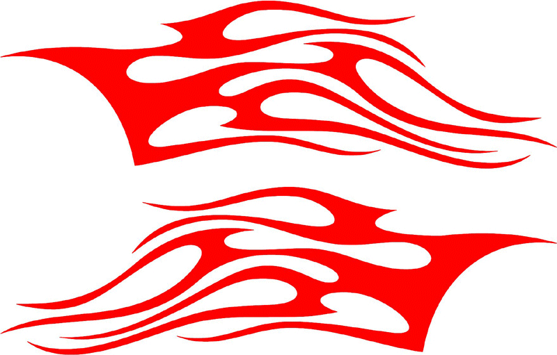side_21 Side Flames Graphic Flame Decal