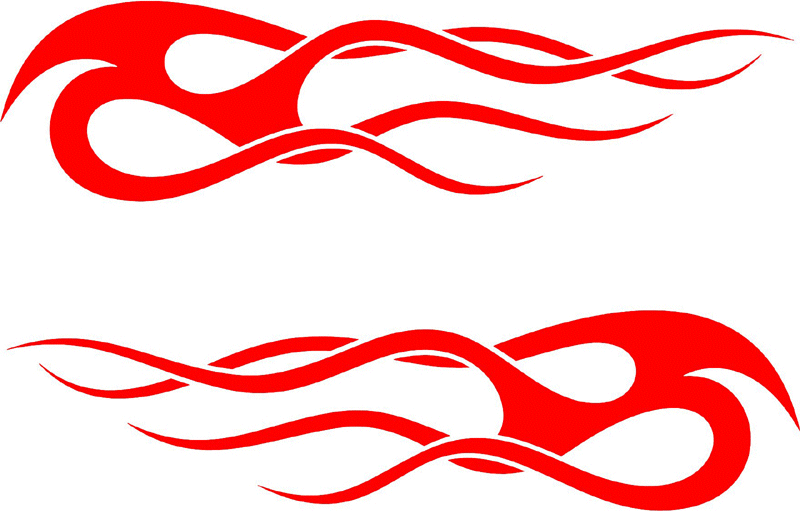 side_48 Side Flames Graphic Flame Decal
