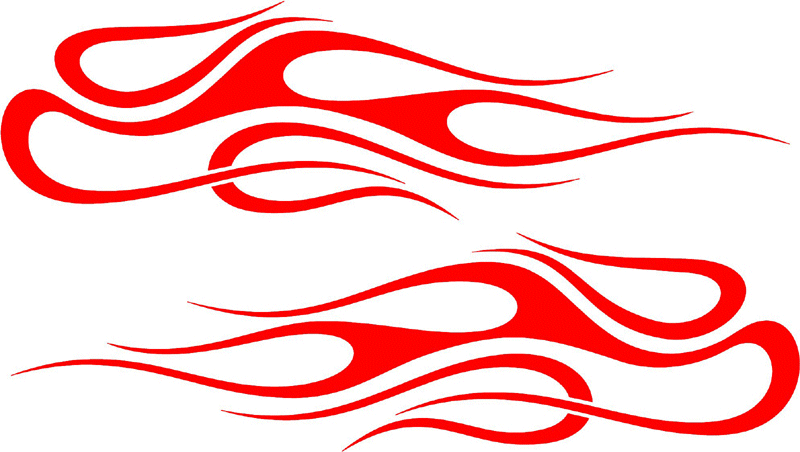 side_55 Side Flames Graphic Flame Decal