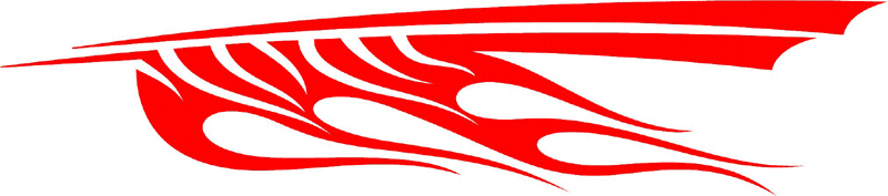 SPEED_00 Speed Flames Graphic Flame Decal
