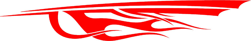 SPEED_02 Speed Flames Graphic Flame Decal