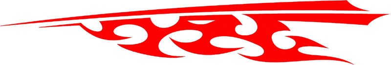 SPEED_04 Speed Flames Graphic Flame Decal
