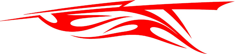 SPEED_06 Speed Flames Graphic Flame Decal