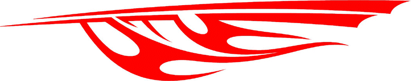 SPEED_07 Speed Flames Graphic Flame Decal