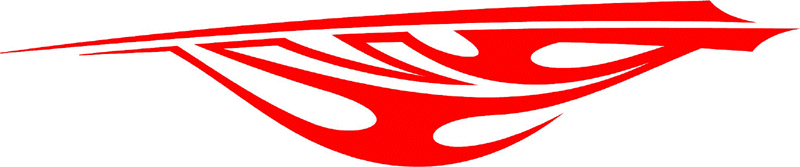 SPEED_08 Speed Flames Graphic Flame Decal