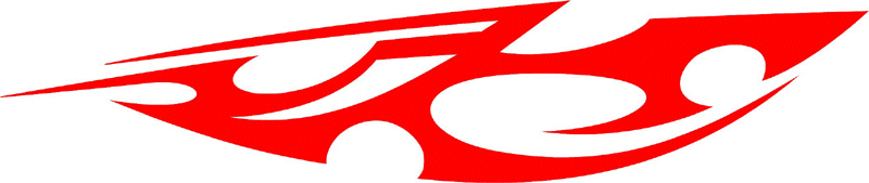 SPEED_11 Speed Flames Graphic Flame Decal