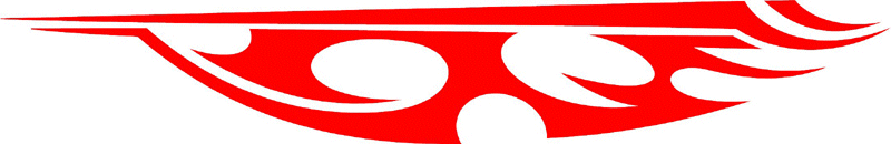 SPEED_12 Speed Flames Graphic Flame Decal