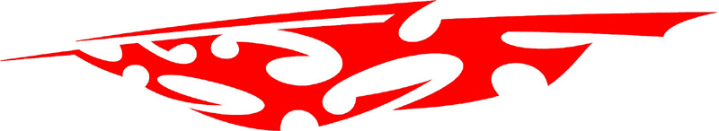SPEED_13 Speed Flames Graphic Flame Decal