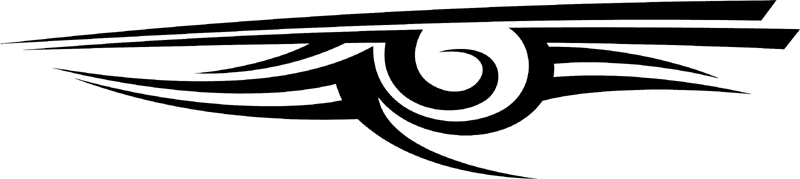 st_000 Speed Tribal Graphic Flame Decal