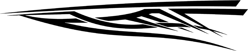 st_003 Speed Tribal Graphic Flame Decal