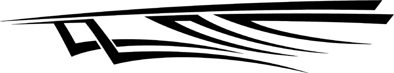 st_006 Speed Tribal Graphic Flame Decal