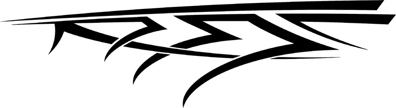 st_008 Speed Tribal Graphic Flame Decal