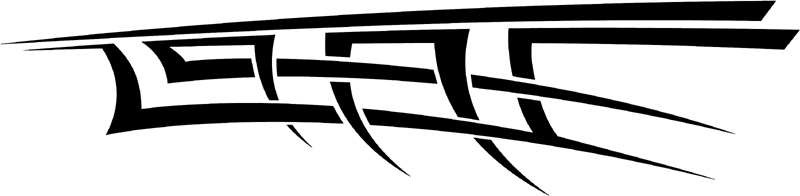 st_010 Speed Tribal Graphic Flame Decal