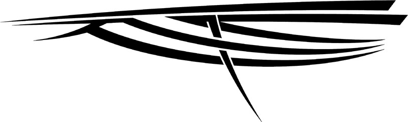 st_012 Speed Tribal Graphic Flame Decal