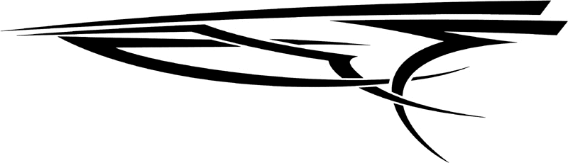 st_015 Speed Tribal Graphic Flame Decal