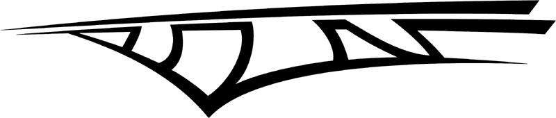 st_024 Speed Tribal Graphic Flame Decal