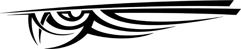 st_025 Speed Tribal Graphic Flame Decal