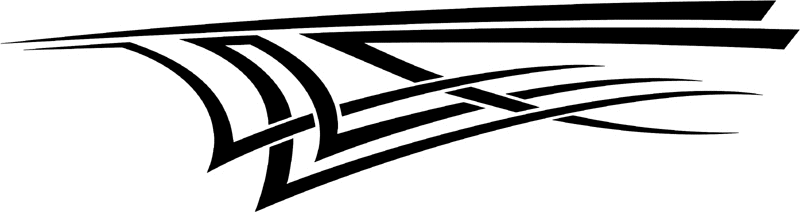 st_026 Speed Tribal Graphic Flame Decal