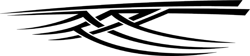 st_027 Speed Tribal Graphic Flame Decal