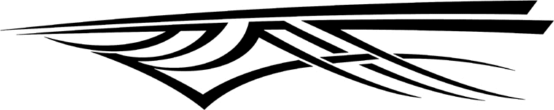 st_028 Speed Tribal Graphic Flame Decal
