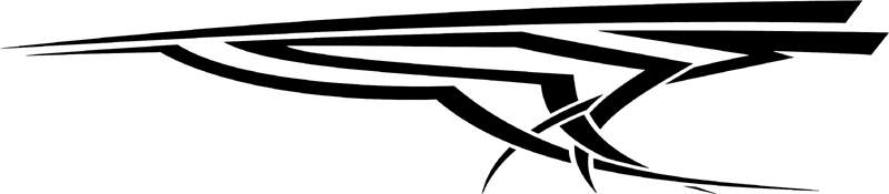 st_031 Speed Tribal Graphic Flame Decal