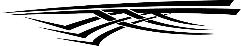 st_034 Speed Tribal Graphic Flame Decal