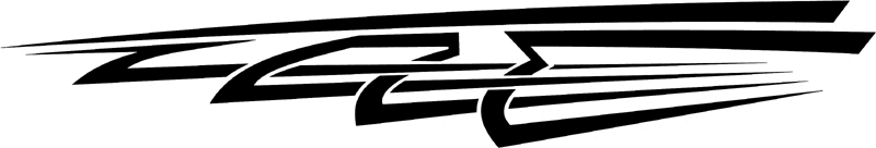 st_035 Speed Tribal Graphic Flame Decal