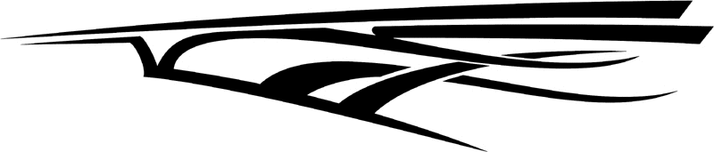st_036 Speed Tribal Graphic Flame Decal