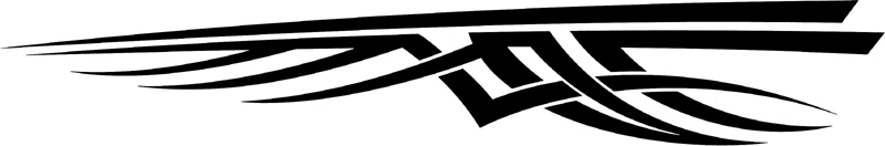 st_037 Speed Tribal Graphic Flame Decal