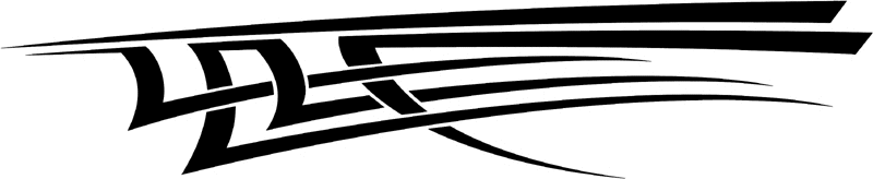 st_038 Speed Tribal Graphic Flame Decal
