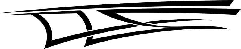 st_040 Speed Tribal Graphic Flame Decal
