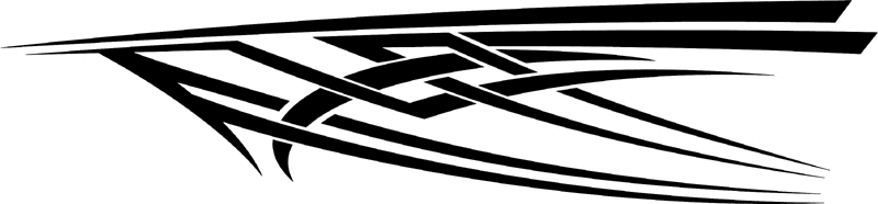 st_041 Speed Tribal Graphic Flame Decal