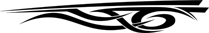 st_043 Speed Tribal Graphic Flame Decal
