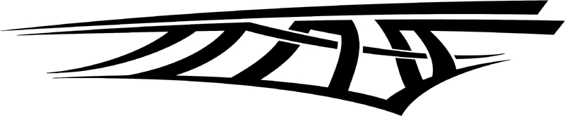 st_044 Speed Tribal Graphic Flame Decal