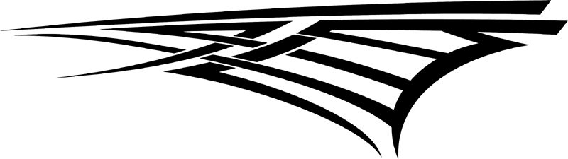 st_045 Speed Tribal Graphic Flame Decal