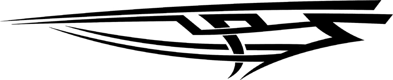 st_046 Speed Tribal Graphic Flame Decal