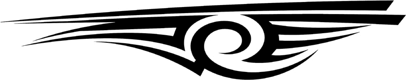 st_048 Speed Tribal Graphic Flame Decal